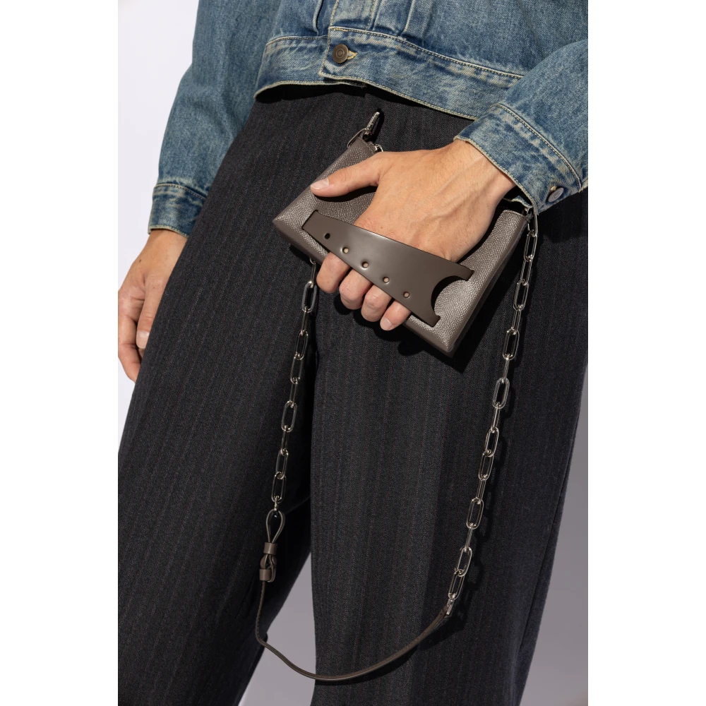 Maison Margiela Schoudertas Snatched Micro Brown Unisex