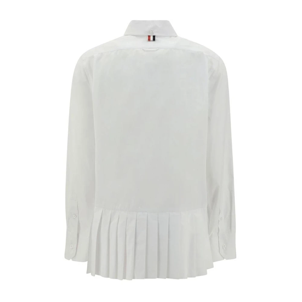 Thom Browne Geplooide overhemd met klassieke kraag White Dames