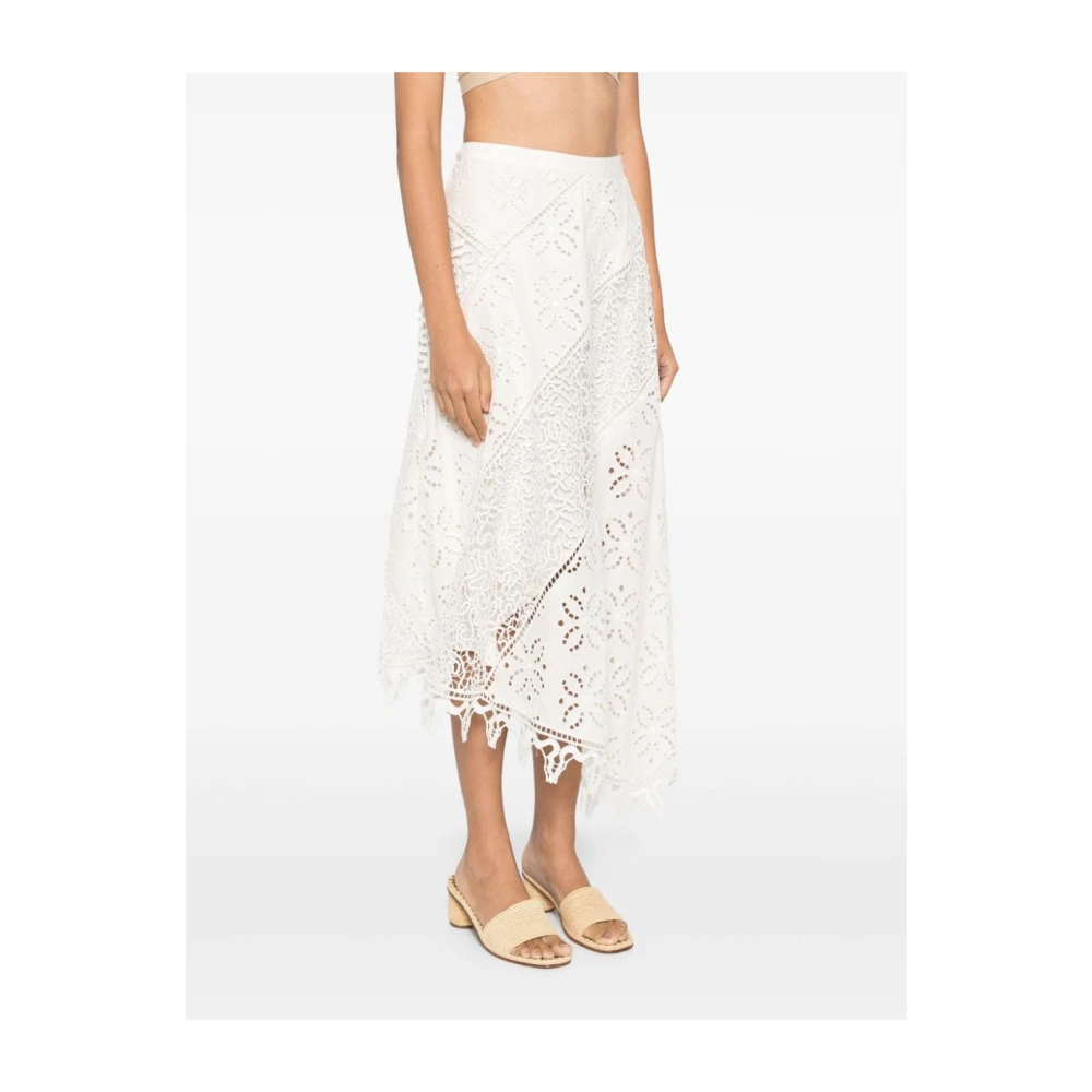 Ulla Johnson Witte Rokken voor Vrouwen Aw24 White Dames