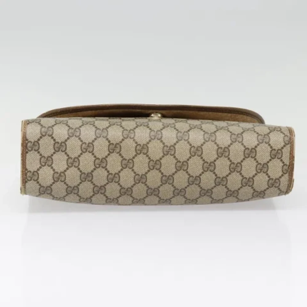 Gucci Vintage Pre-owned Leather clutches Beige Dames