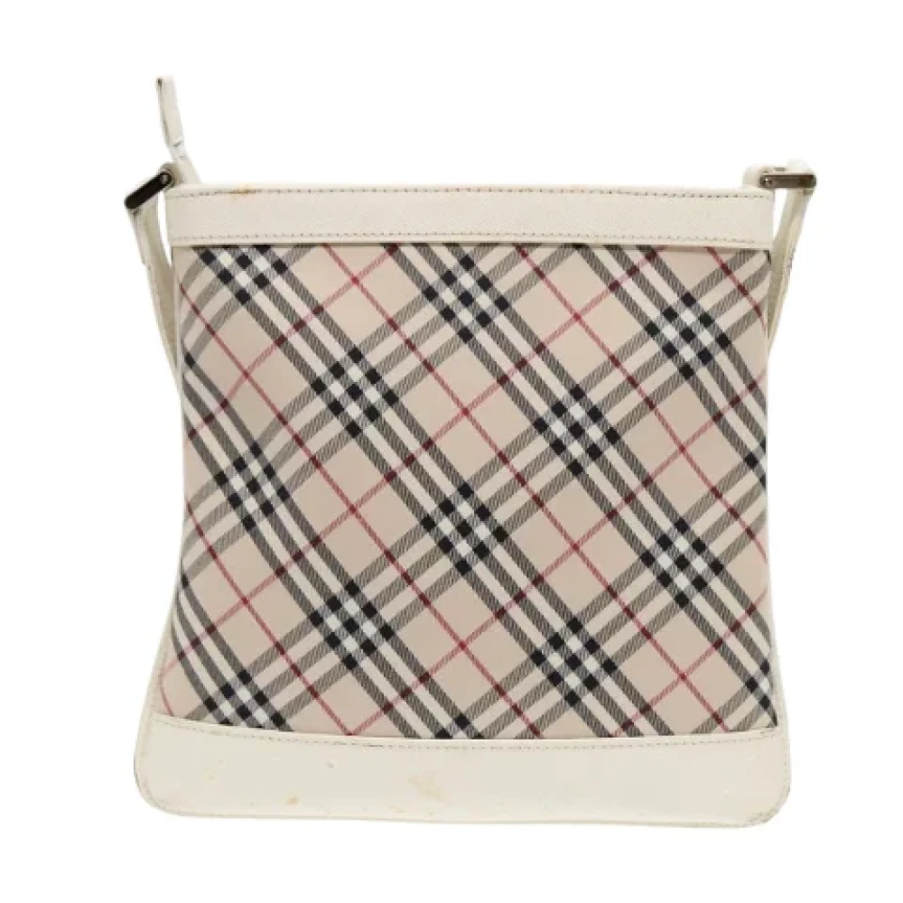 Burberry Vintage Pre-owned Canvas shoulder-bags White Dames