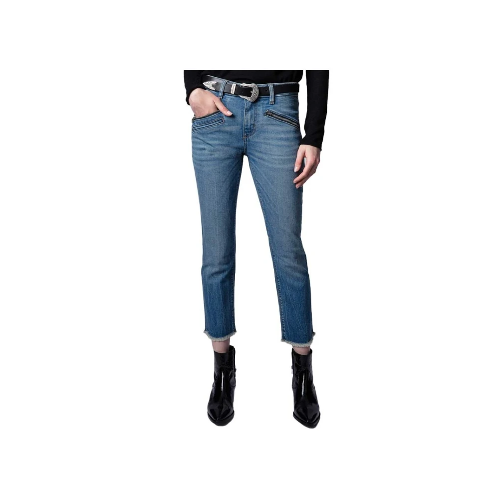Zadig & Voltaire Blauwe Denim Skinny Jeans Blue Dames