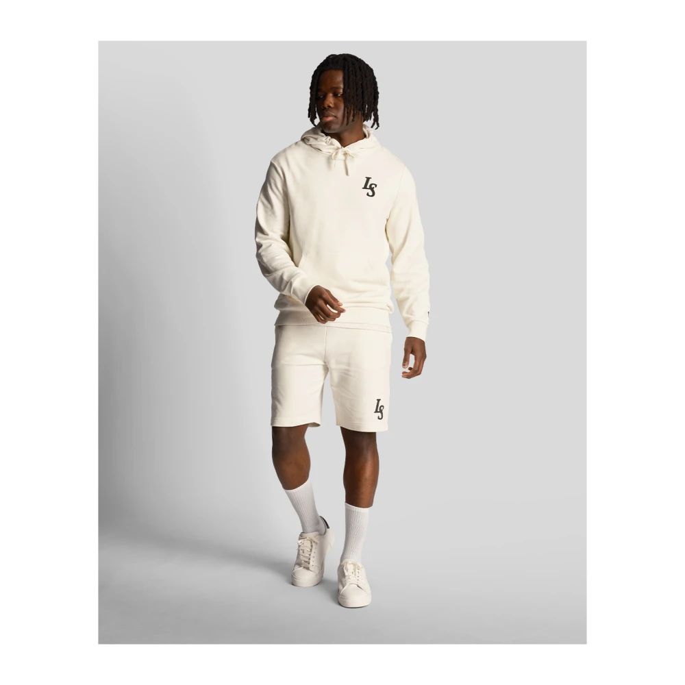 Lyle & Scott Clubembleem hoodie Blue Heren