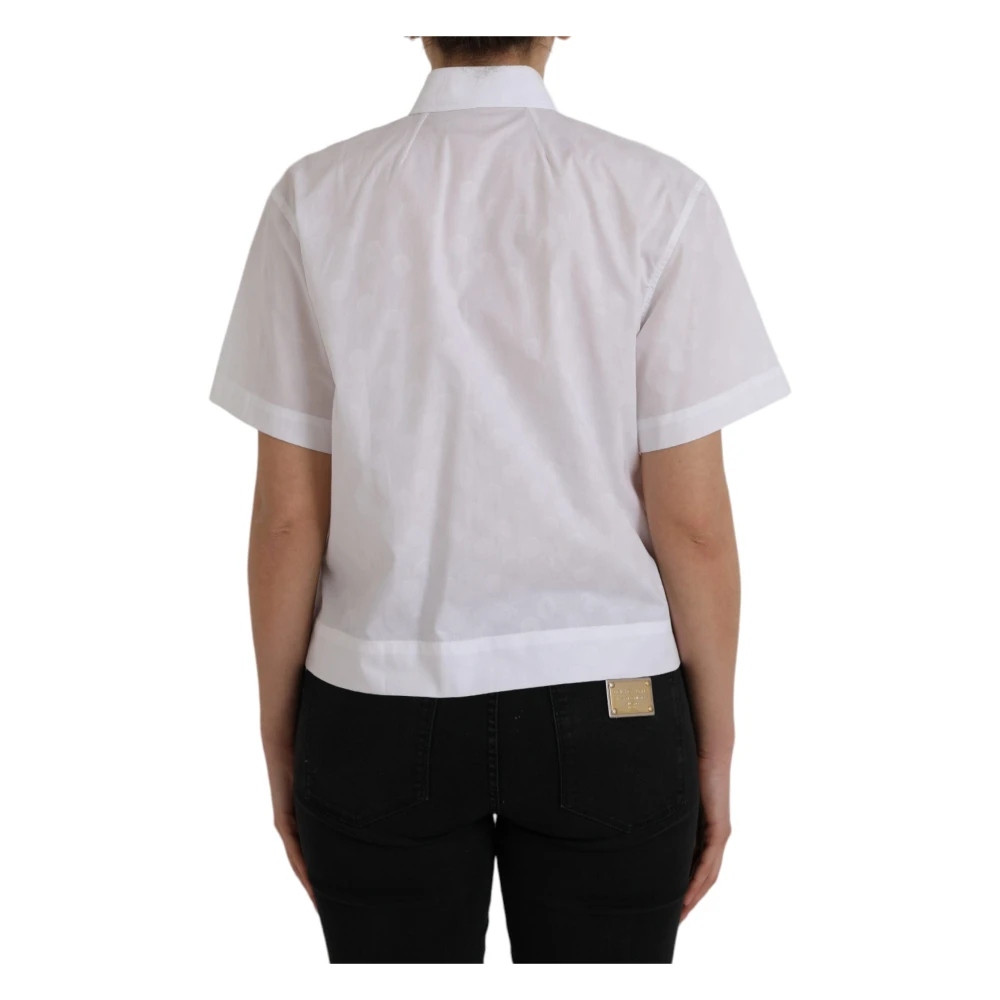 Dolce & Gabbana Wit Poloshirt met Kraag White Dames