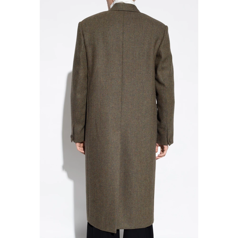 Givenchy Wollen Double-Breasted Jas Green Heren