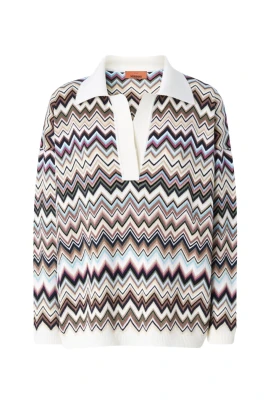 Oversized Zig Zag Polo