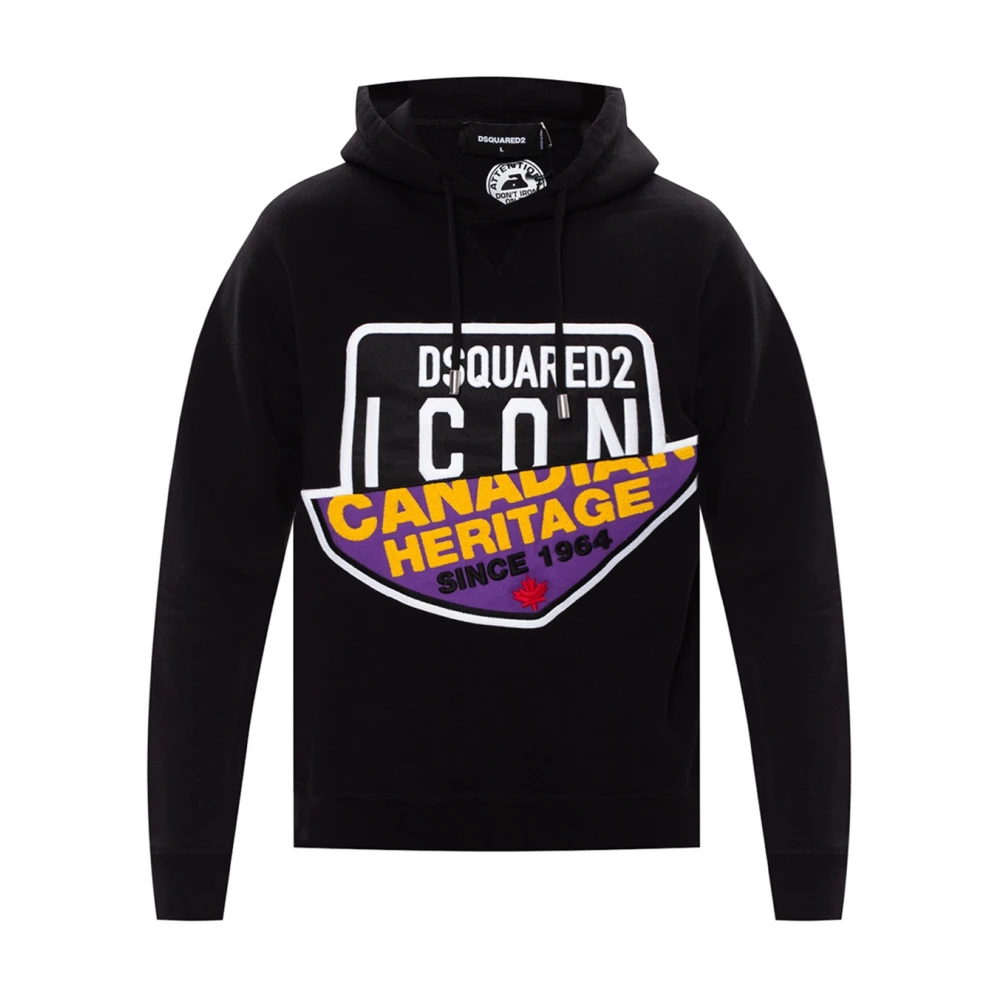 Dsquared2 Canadese Icon Hoodie Black Heren