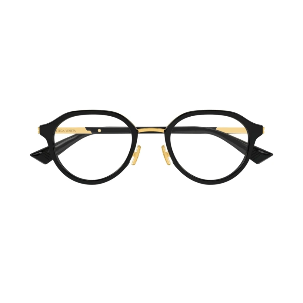 Bottega Veneta Sferische Metalen Frame Bril Black Unisex