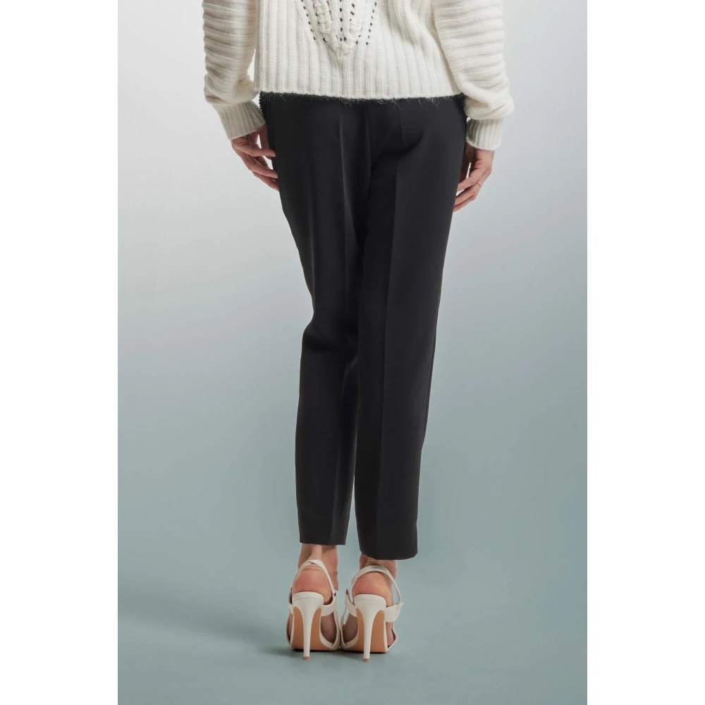 Kocca Elegante broek met glanzende details Black Dames