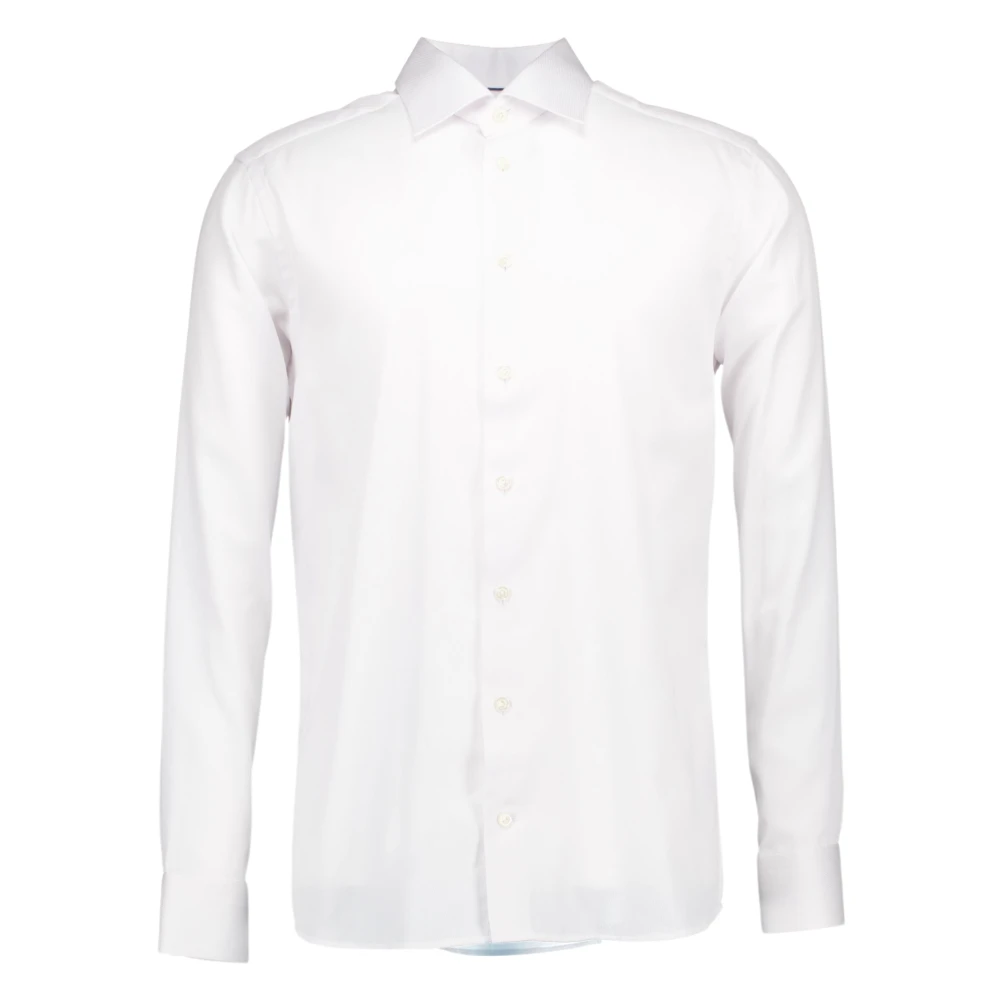 Eton Handtekening Twill Overhemd Wit White Heren