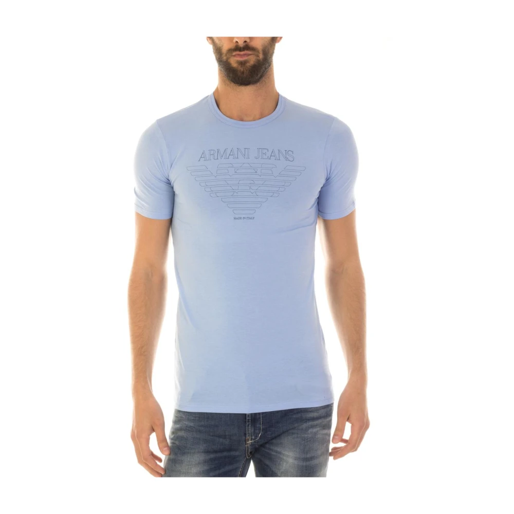 Armani Jeans Mannelijk Blauw Tops Heren, L, Katoen, Sweatshirts