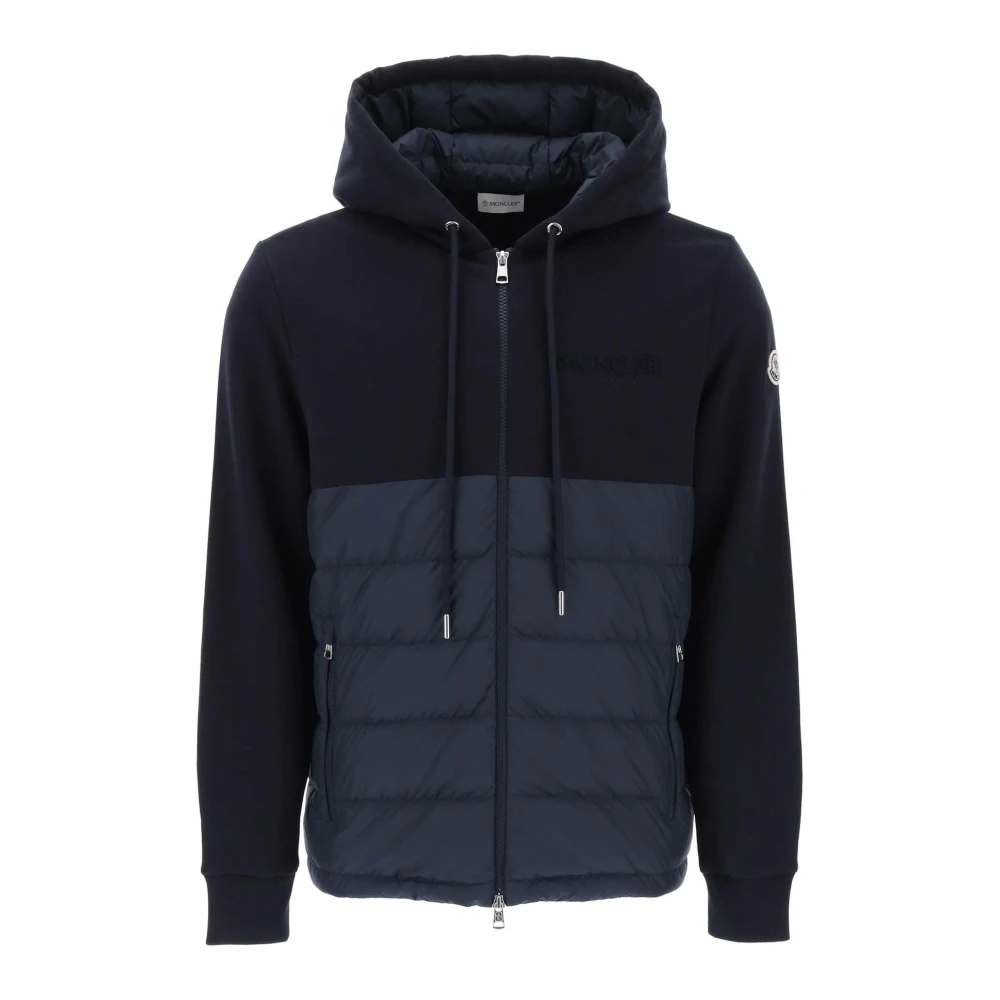 Moncler Hoodie met logo Blue Heren