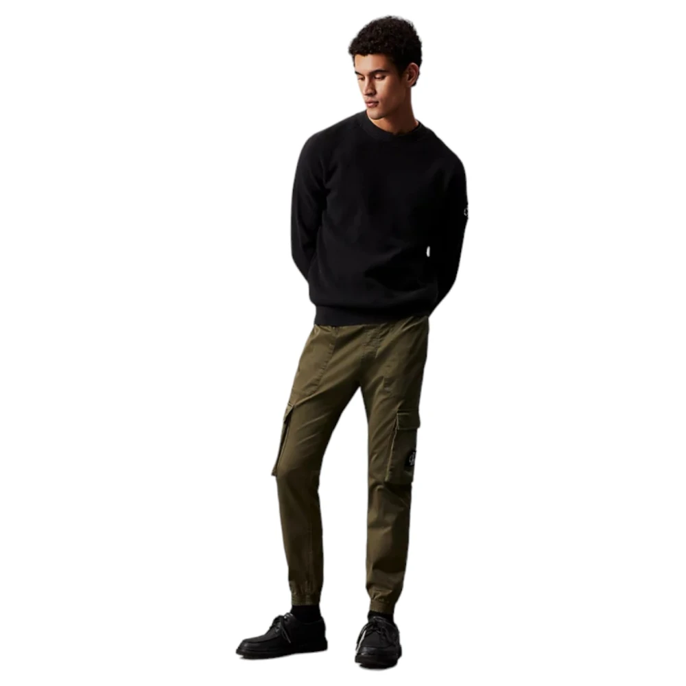 Calvin Klein Tapered Trousers Green Heren