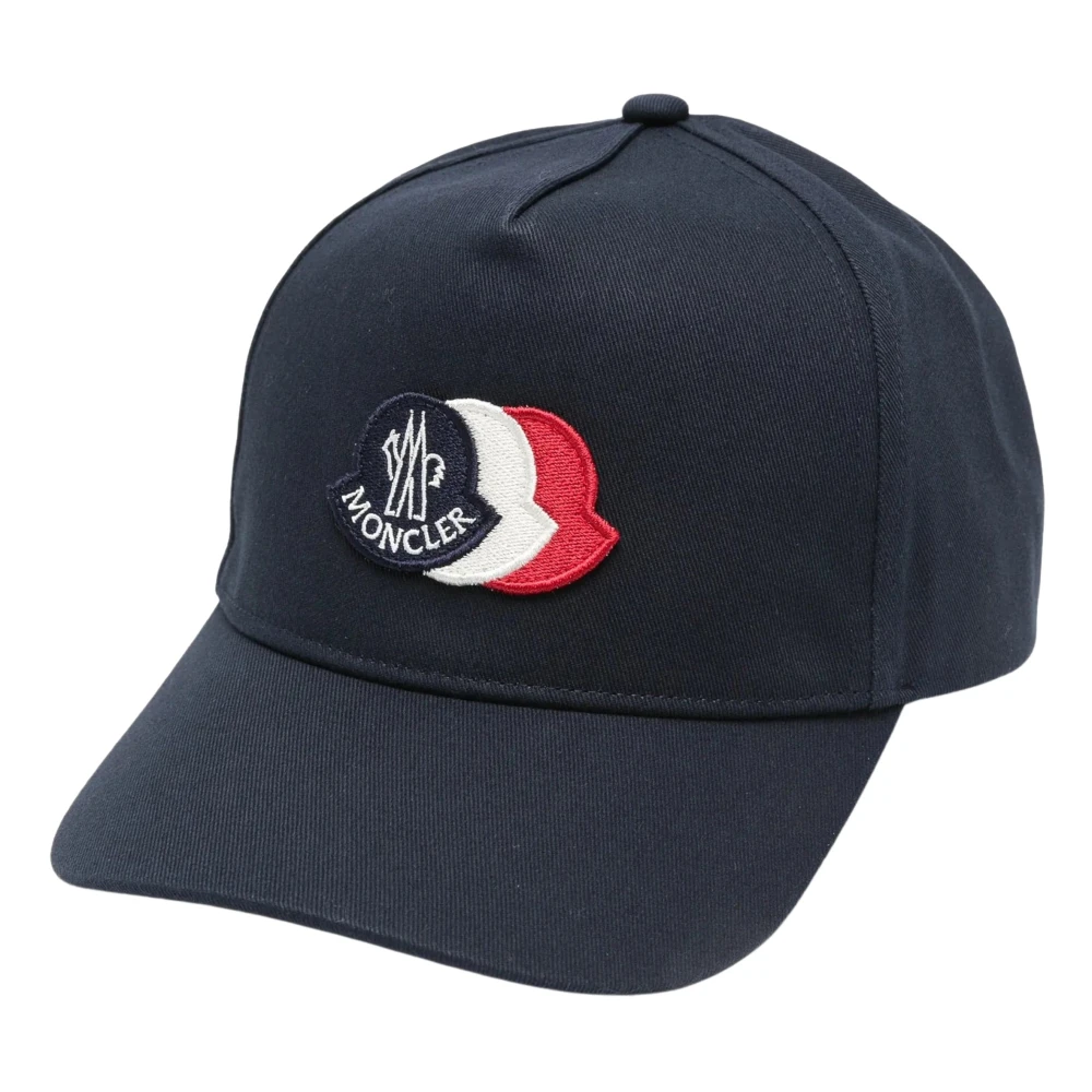 Moncler Kids' Cotton Baseball Cap - Blue 742 - M - Image 3