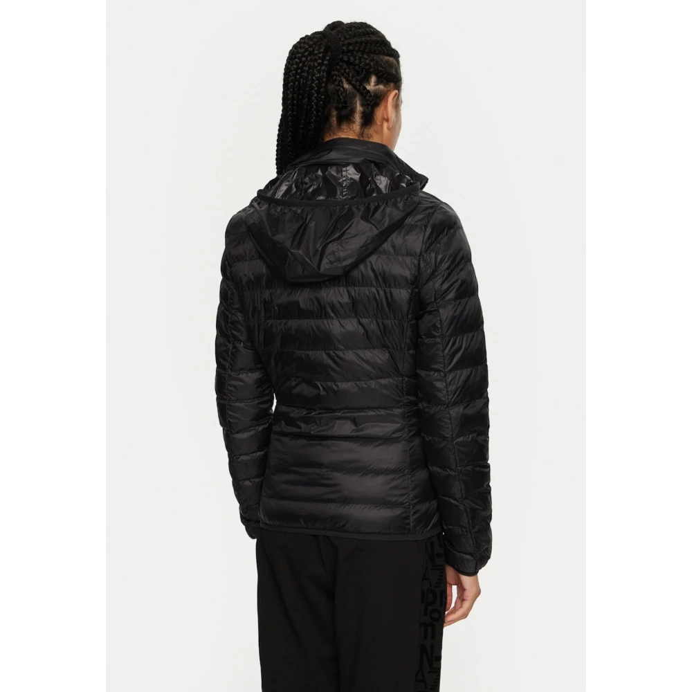 Emporio Armani EA7 Zwarte Lichtgewicht Gewatteerde Jas 6Dtb28 Black Dames