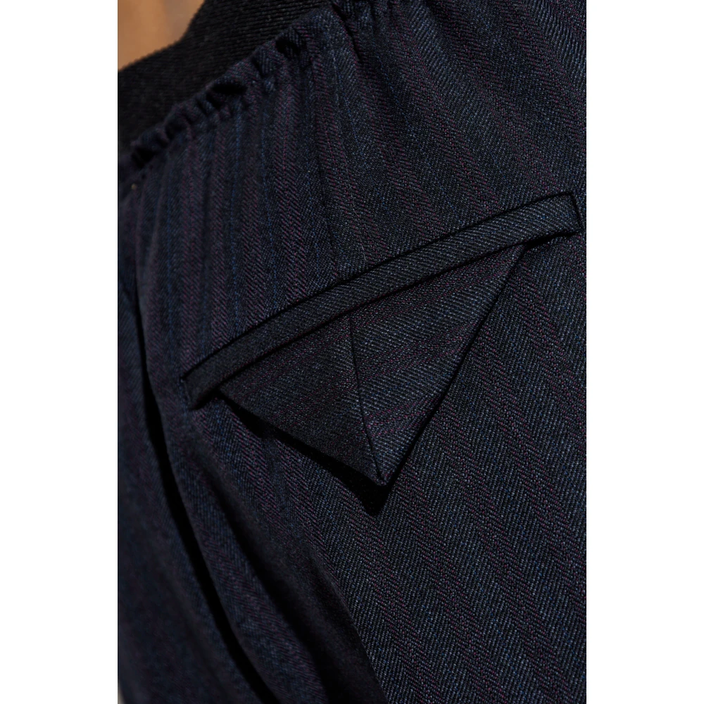 Bottega Veneta Broek met streepmotief Blue Dames