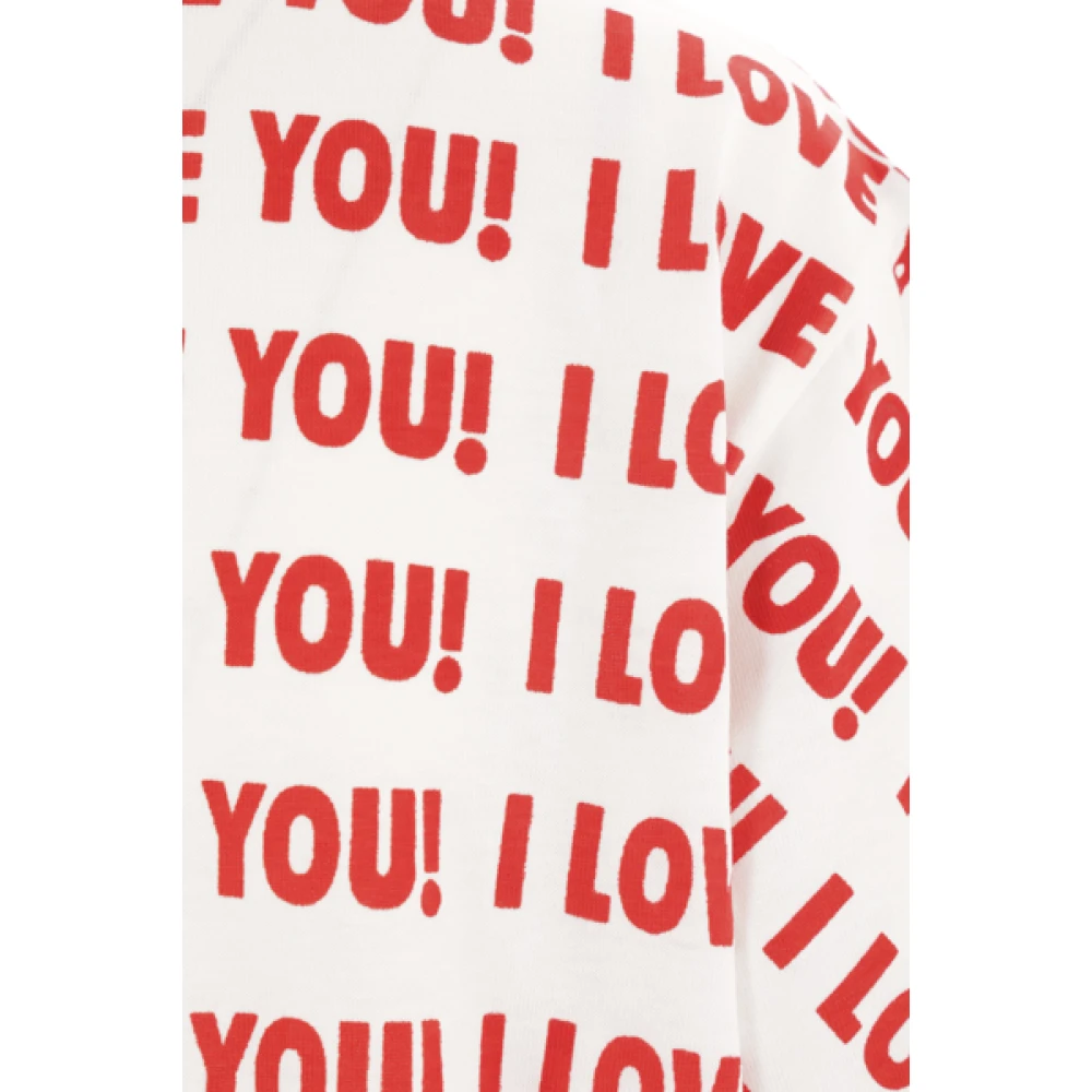 Blumarine Stijlvolle witte katoenen T-shirt met print Multicolor Dames