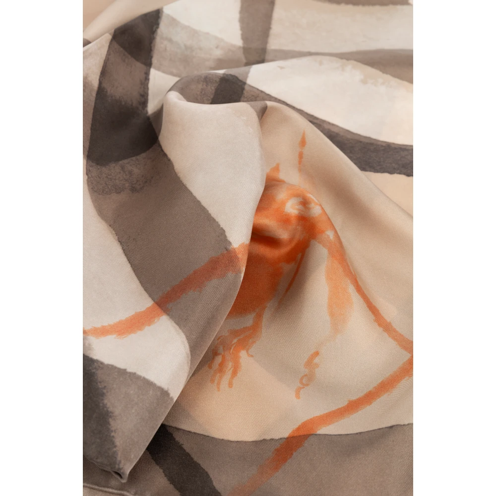 Burberry Zijden sjaal Beige Unisex