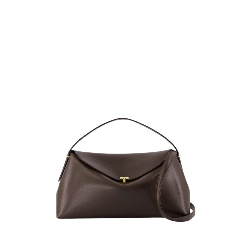 Totême Women's Brown Handbags, One Size, Leather Top Handle Bag