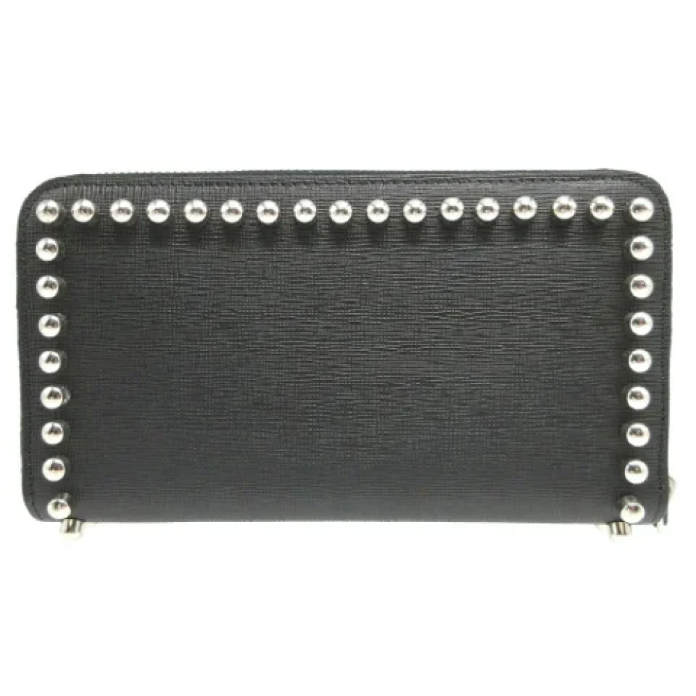 Fendi Vintage Pre-owned Leather wallets Black Dames