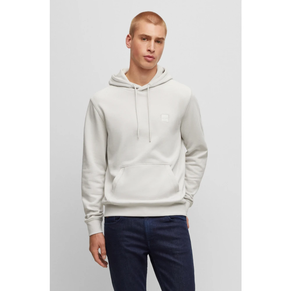Hugo Boss Stijlvolle Katoenen Hoodie Gray Heren