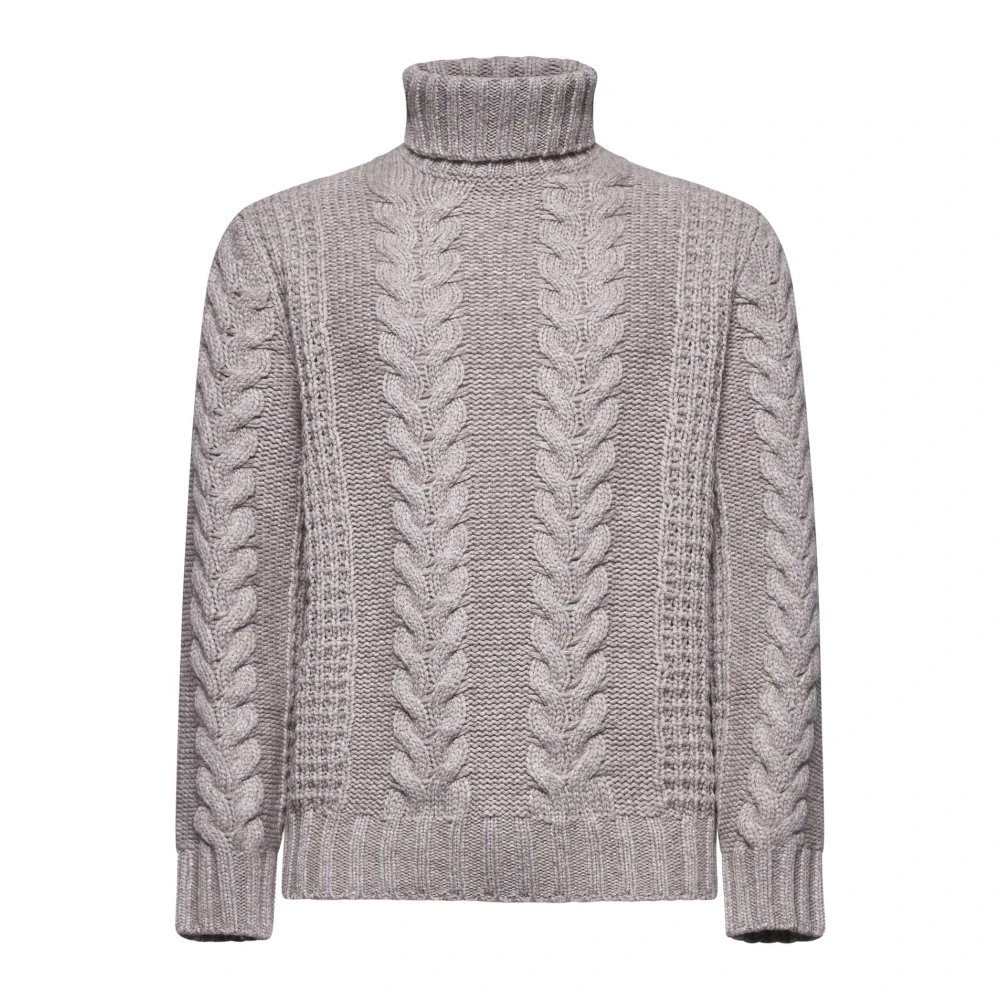 BRUNELLO CUCINELLI Kasjmier Kabelgebreide Coltrui Sweater Brown Heren