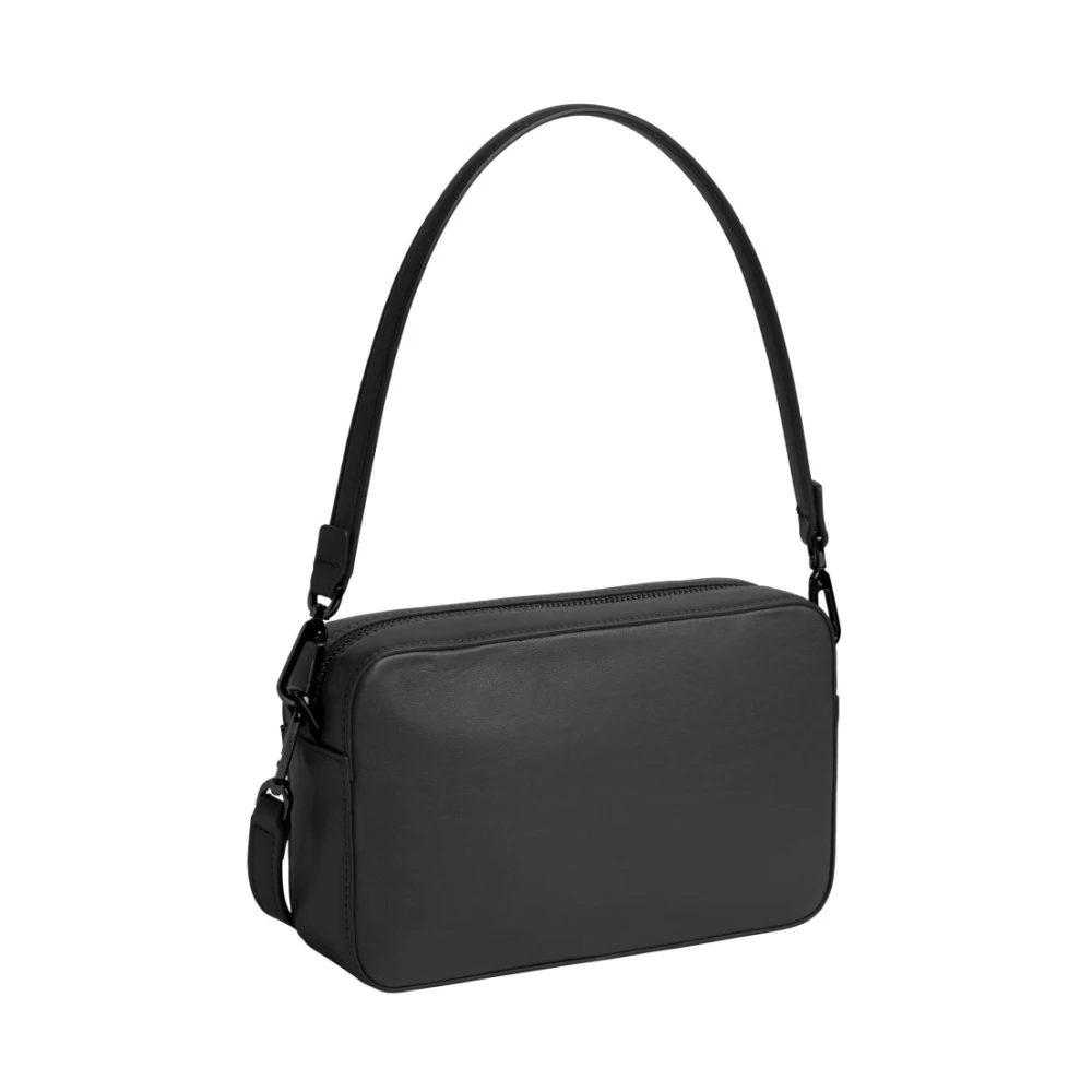 Calvin Klein Zwarte Diamond Quilt Crossbody Cameratas Black Dames