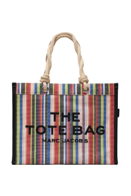 Stripe Mesh Large Tote Bag
