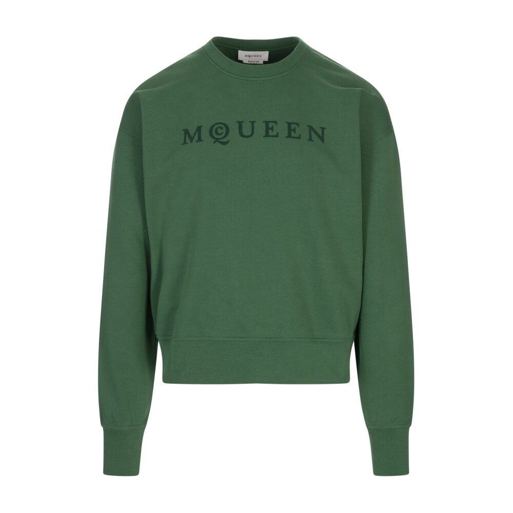 Alexander McQueen ホワイト クルーネック スウェット Alexander McQueen Logo Printed Crewneck Long Sleeve