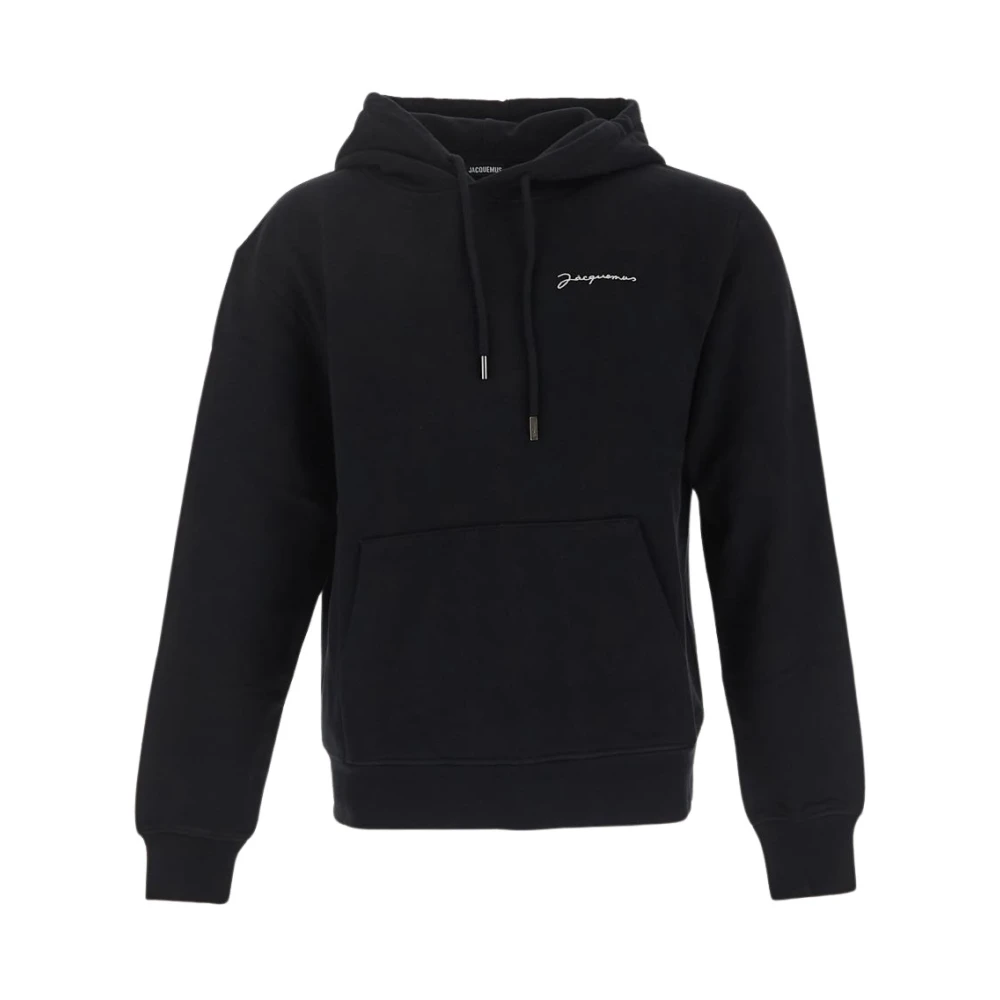 Jacquemus Geborduurde hoodie met logo Black Heren
