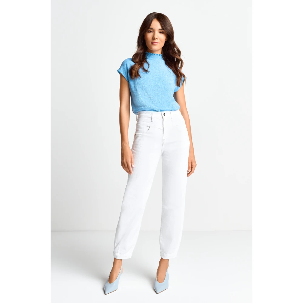 Rich & Royal Casual Wit Denim Jeans White Dames