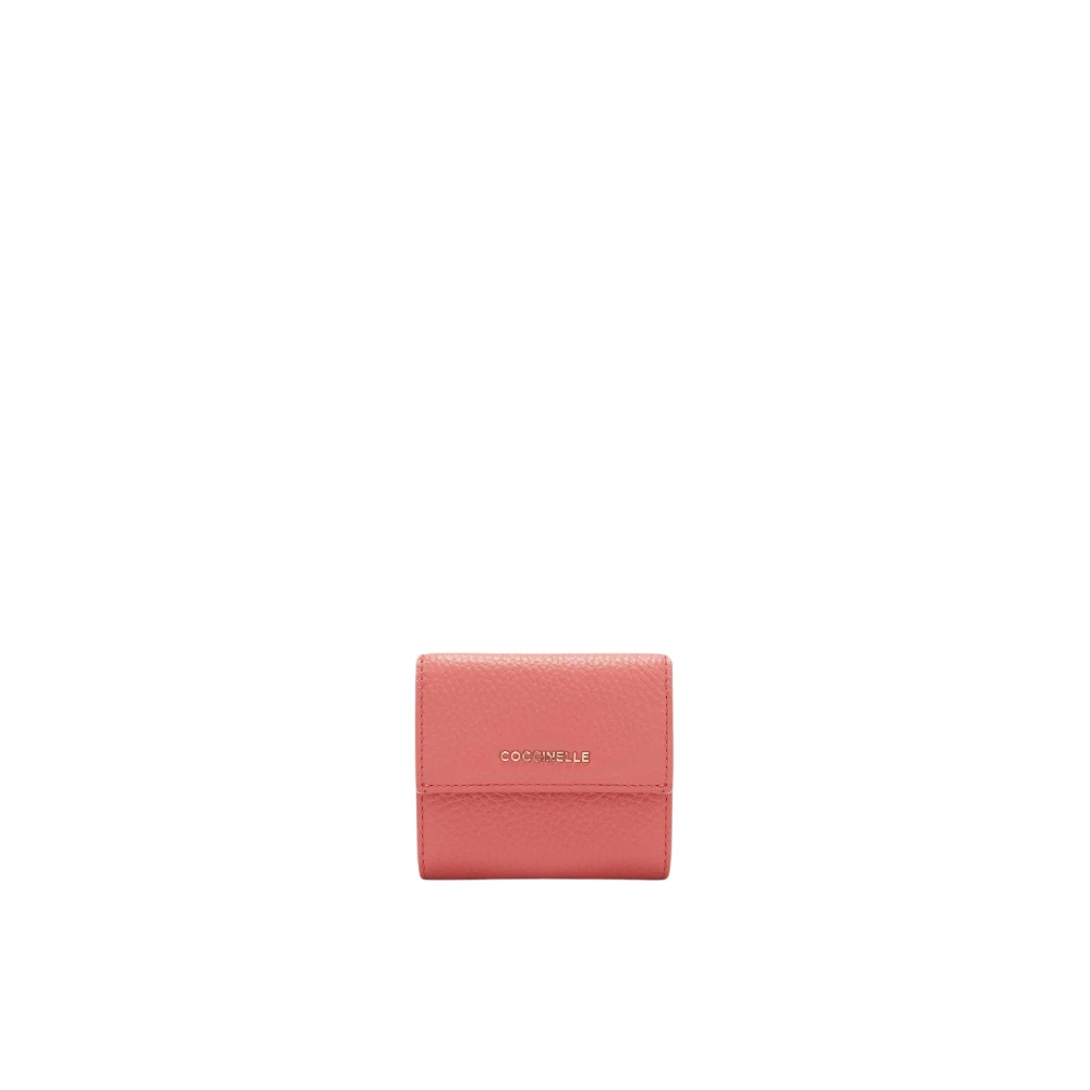 Coccinelle Metallic Soft Wallet & Cardholder Pink Dames