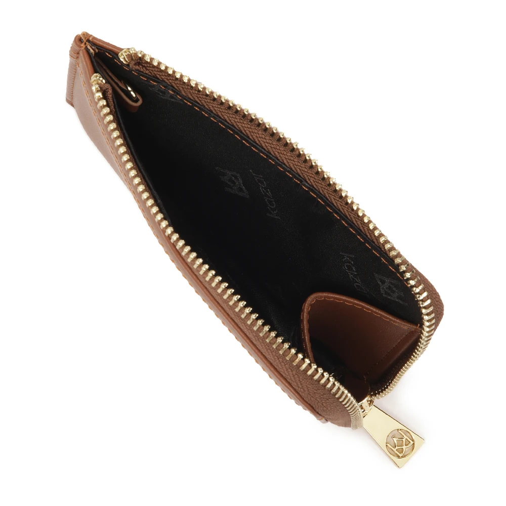 Kazar Kleine leren portemonnee Brown Dames