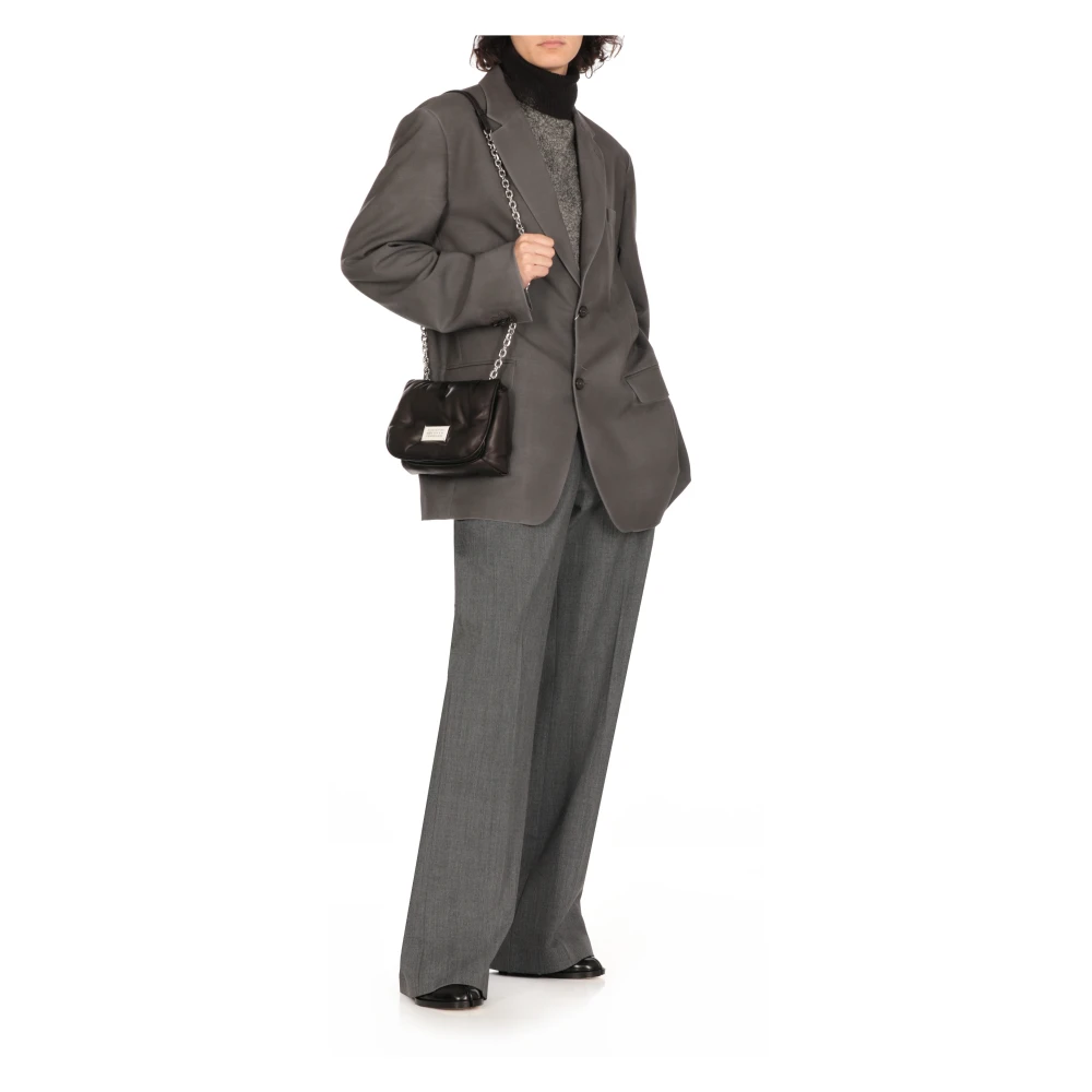 Maison Margiela Grijze Wol Mohair Blazer Vrouw Gray Dames
