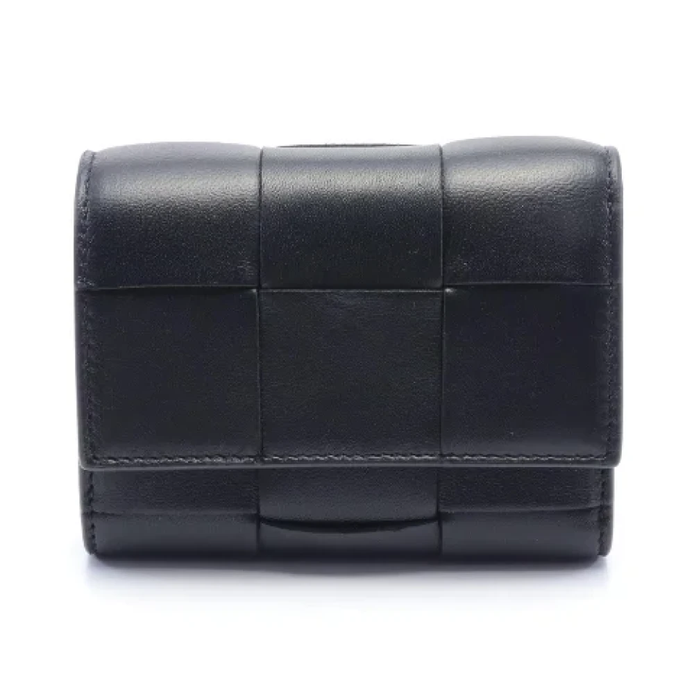 Bottega Veneta Vintage Pre-owned Leather wallets Black Dames