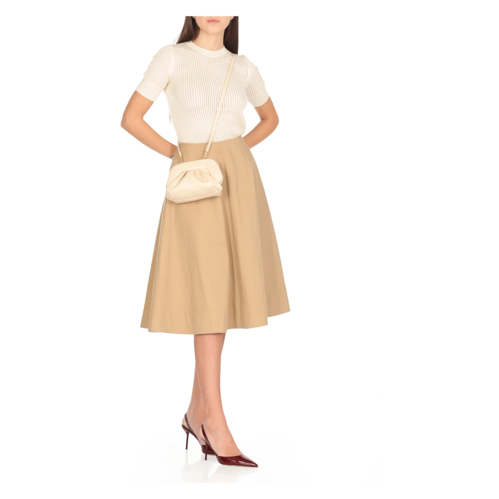 THEMOIRè Natuurlijke Synthetisch Leren Pochette Tas Beige Dames