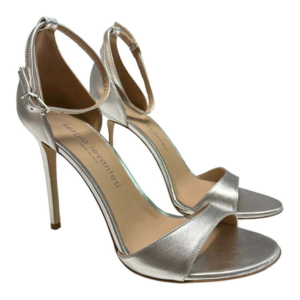 Sergio Levantesi Polyester Sandalen met Enkelband Gray Dames