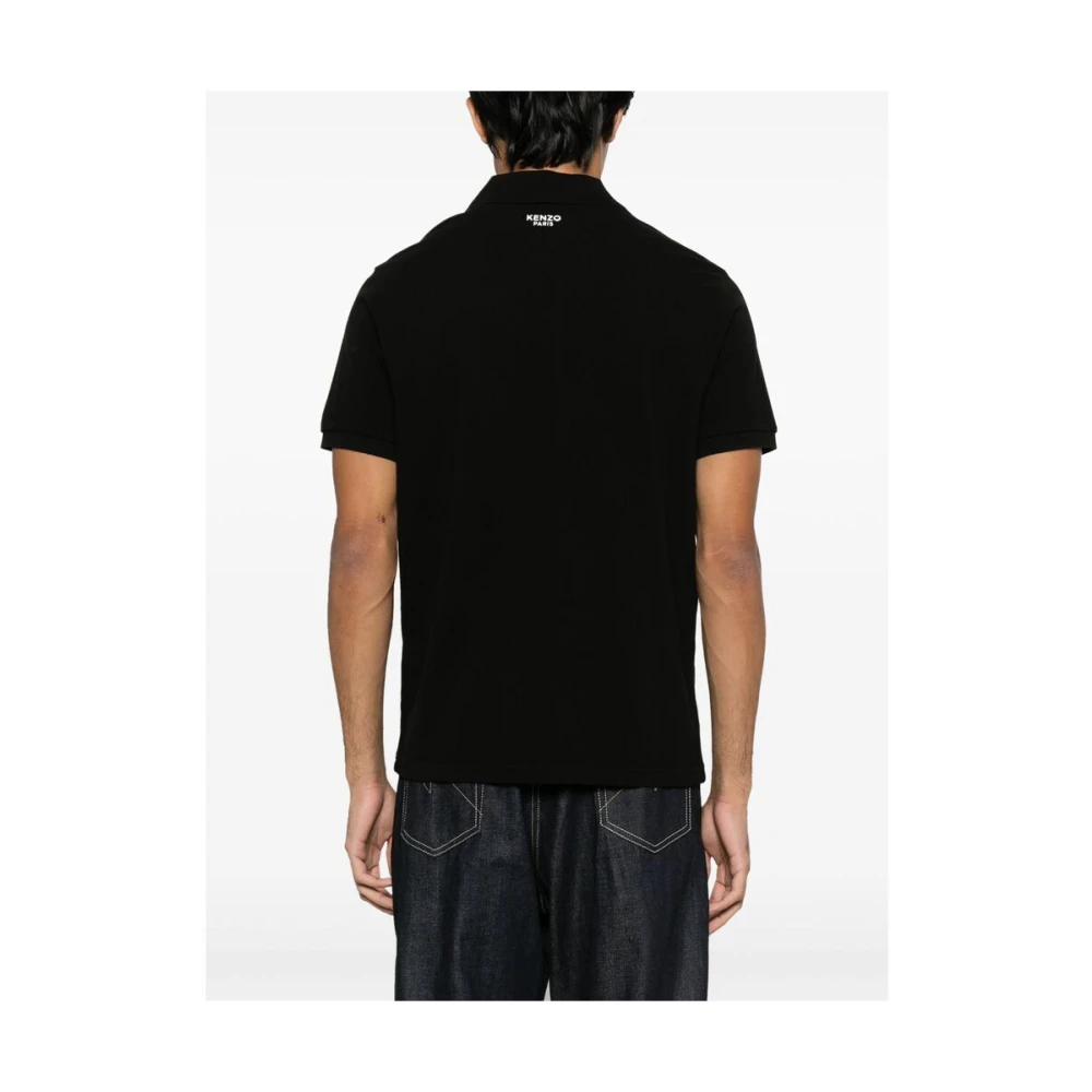 Kenzo Zwarte Polosweater met Logoborduursel Black Heren