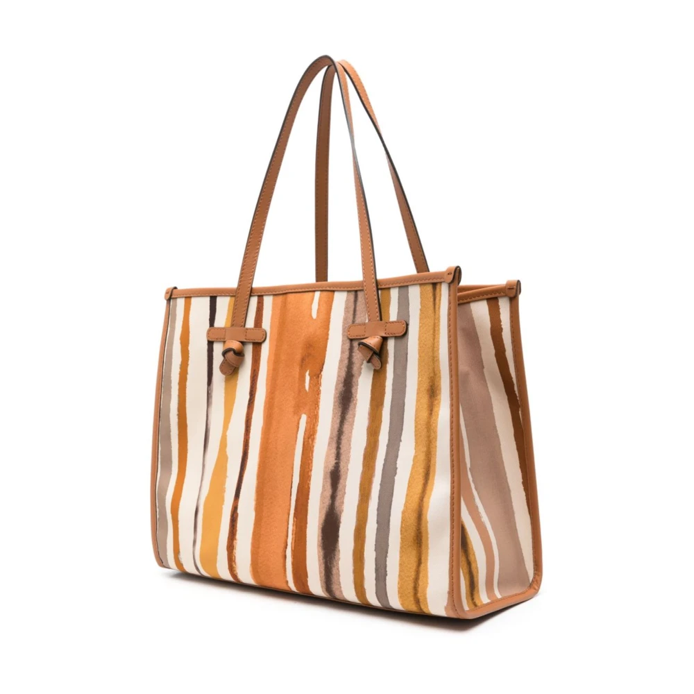 Gianni Chiarini Beige Tote Tas met Afneembare Pouch Multicolor Dames