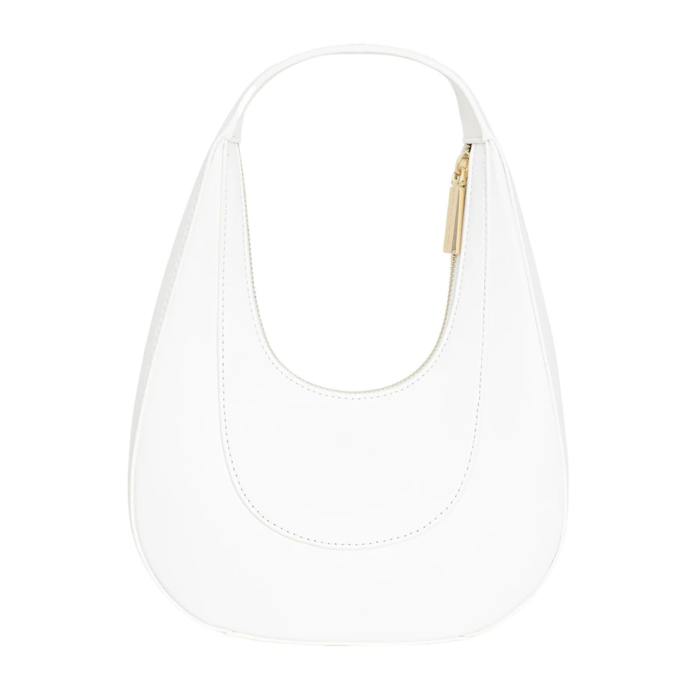 Chiara Ferragni Collection Witte langwerpige logotas met gouden rits White Dames