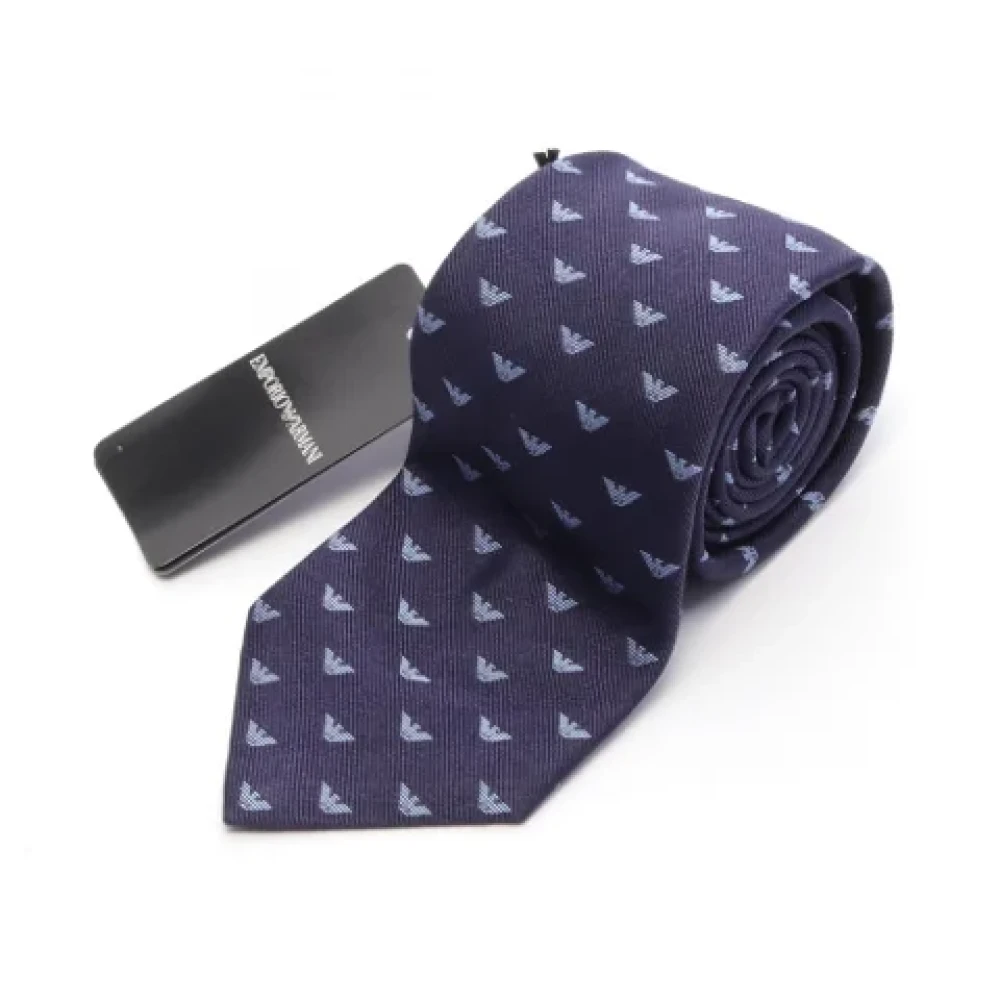 Armani Pre-owned Silk home-office Blue Heren