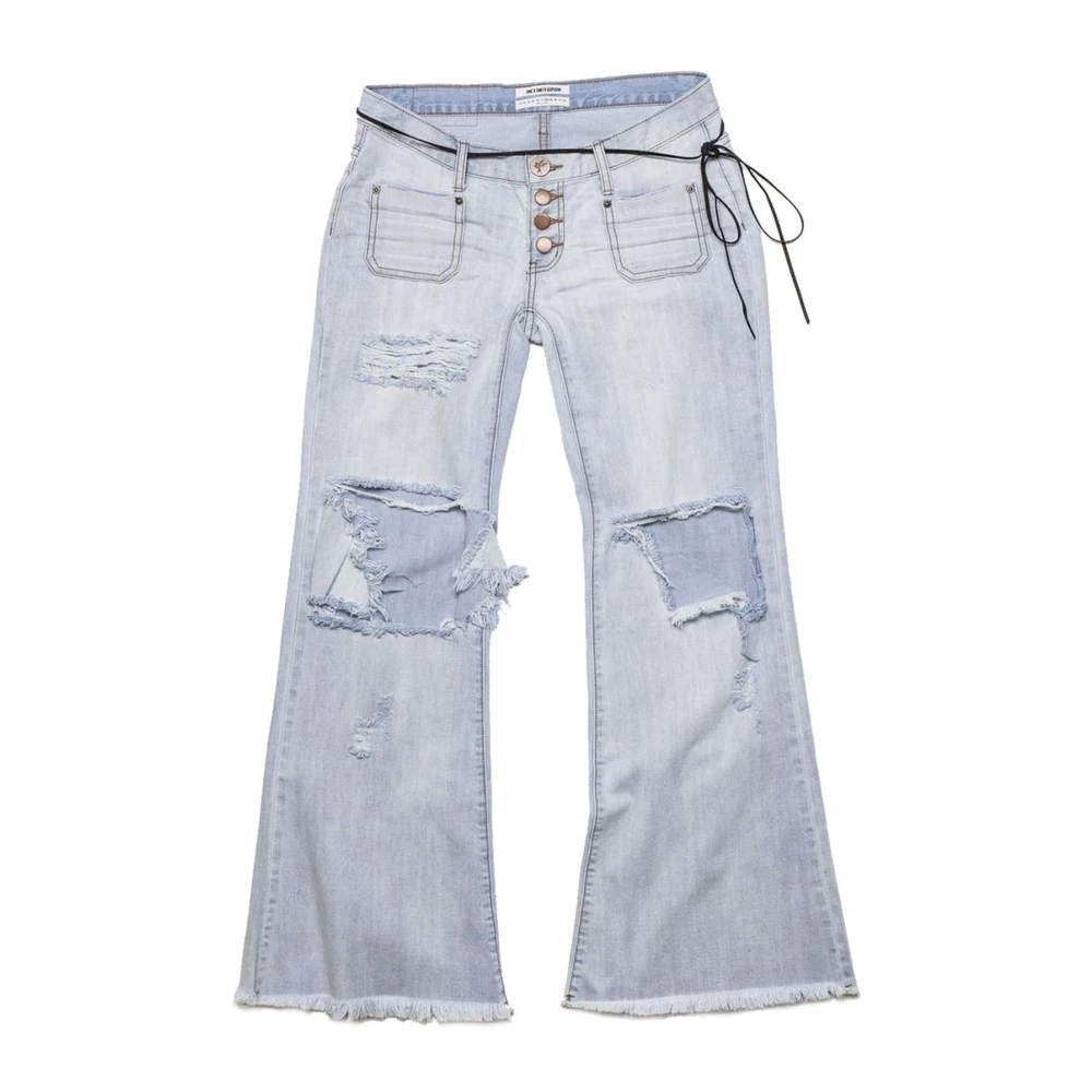 One Teaspoon Flared jeans met scheuren Blue Dames