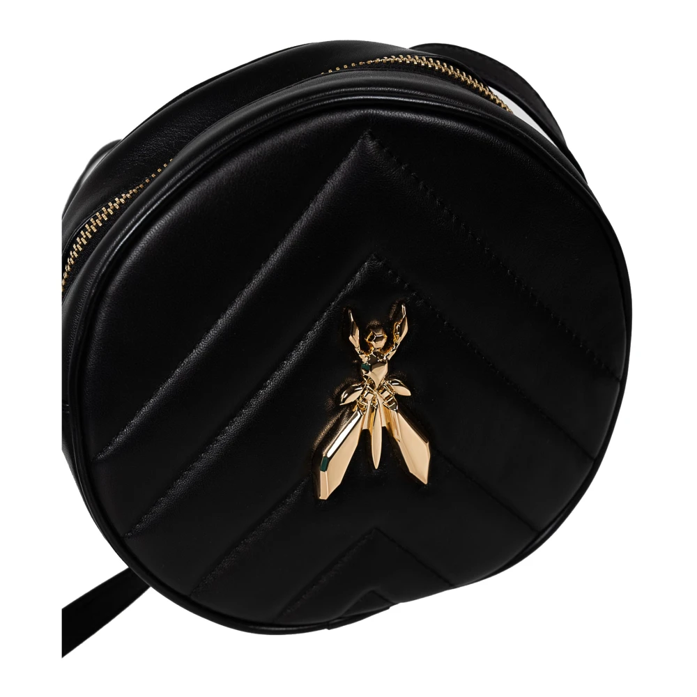 PATRIZIA PEPE Elegante Crossbody Tas met Logo Black Dames