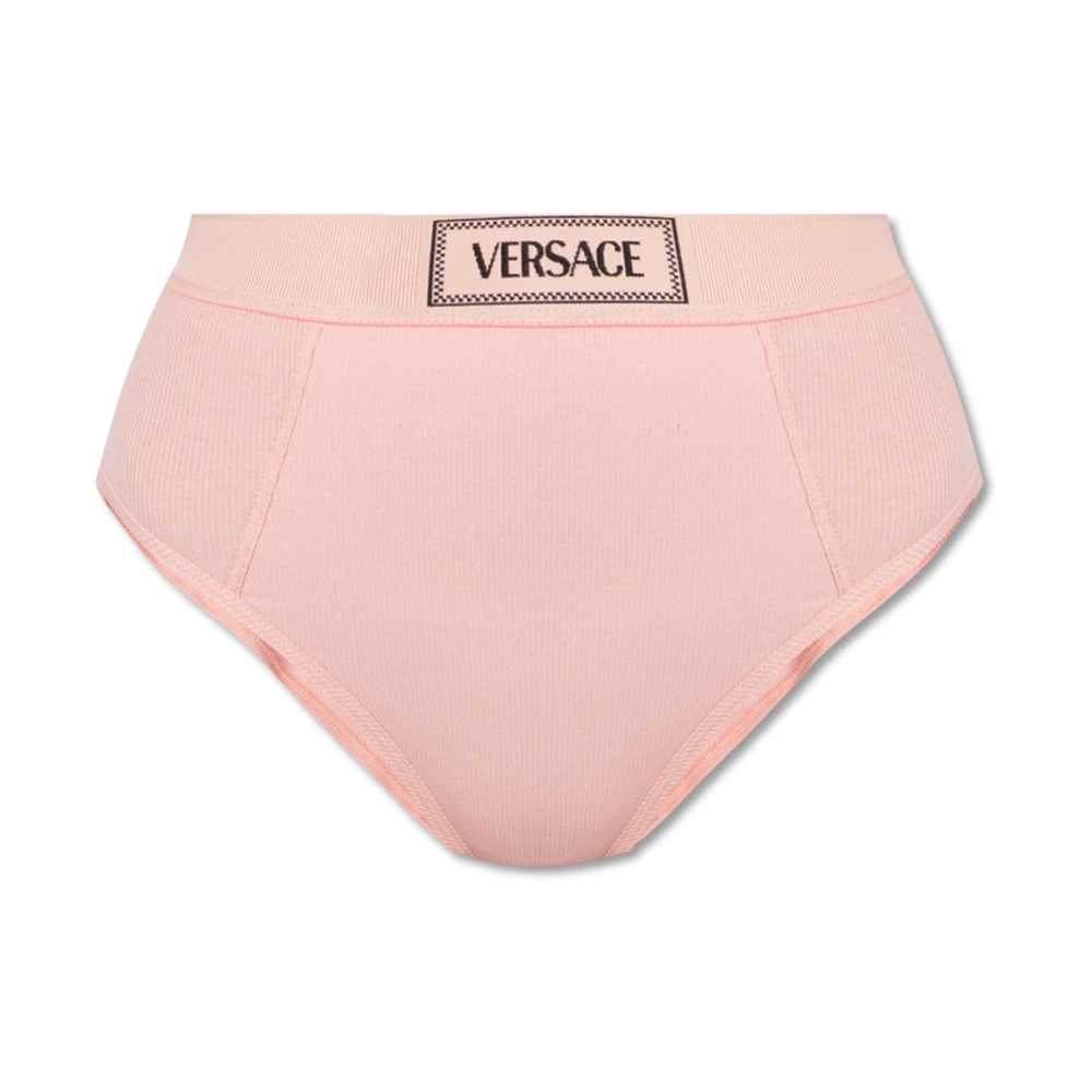 Versace Roze Logo Briefs in Stretchkatoen Pink Dames