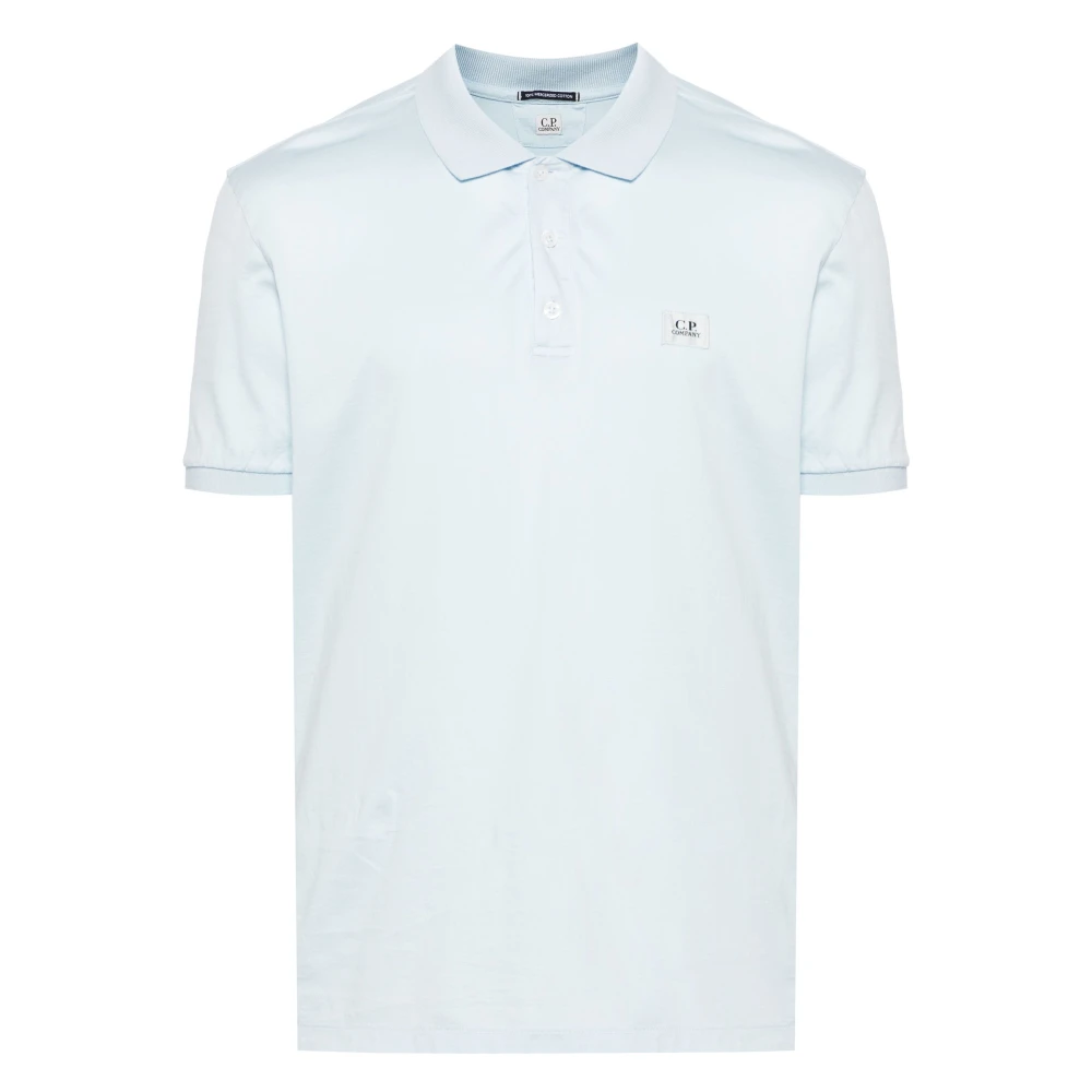 C.P. Company Logo Patch Polo Shirt Blue Heren