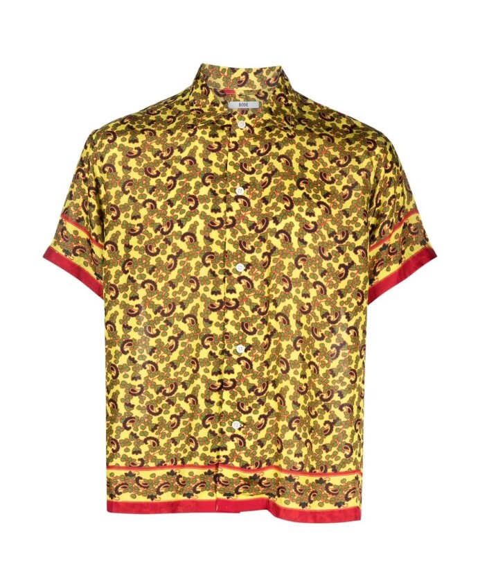 chemise-jaune-a-manches-courtes-paisley