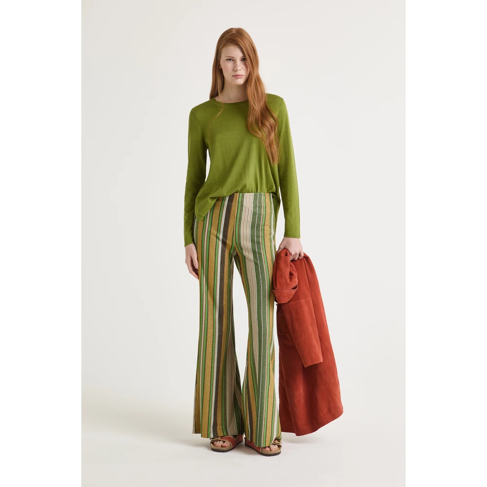Maliparmi Kleurrijke Strepen Broek Multicolor Dames