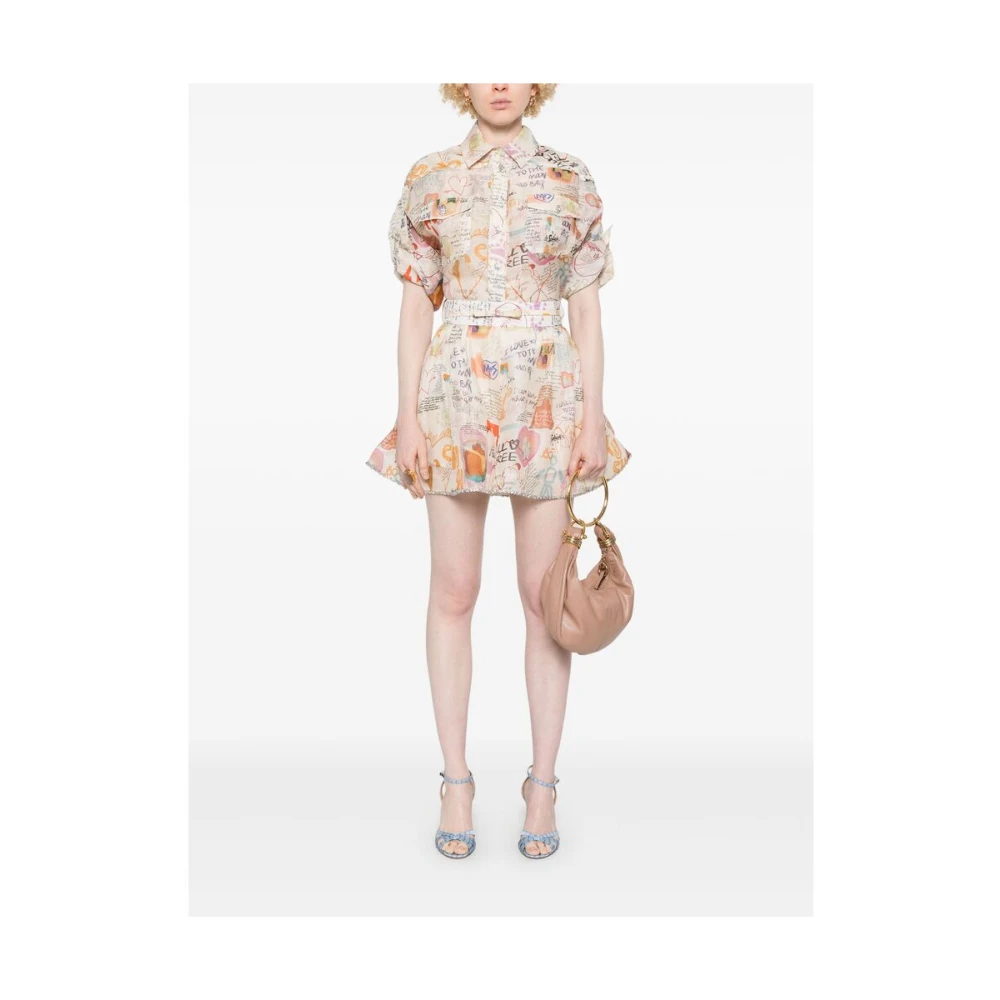 Zimmermann Beige Knoopshirt Multicolor Dames