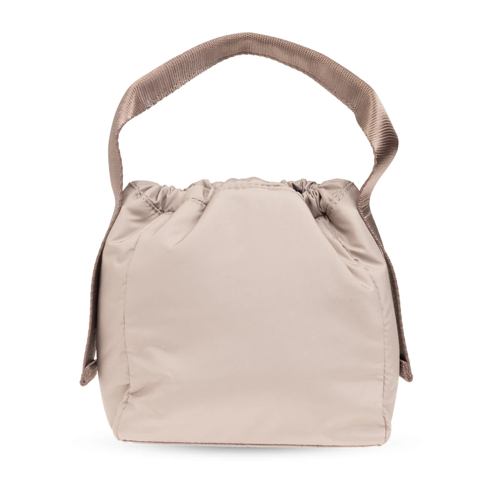 Ganni Handtas met logo Beige Dames