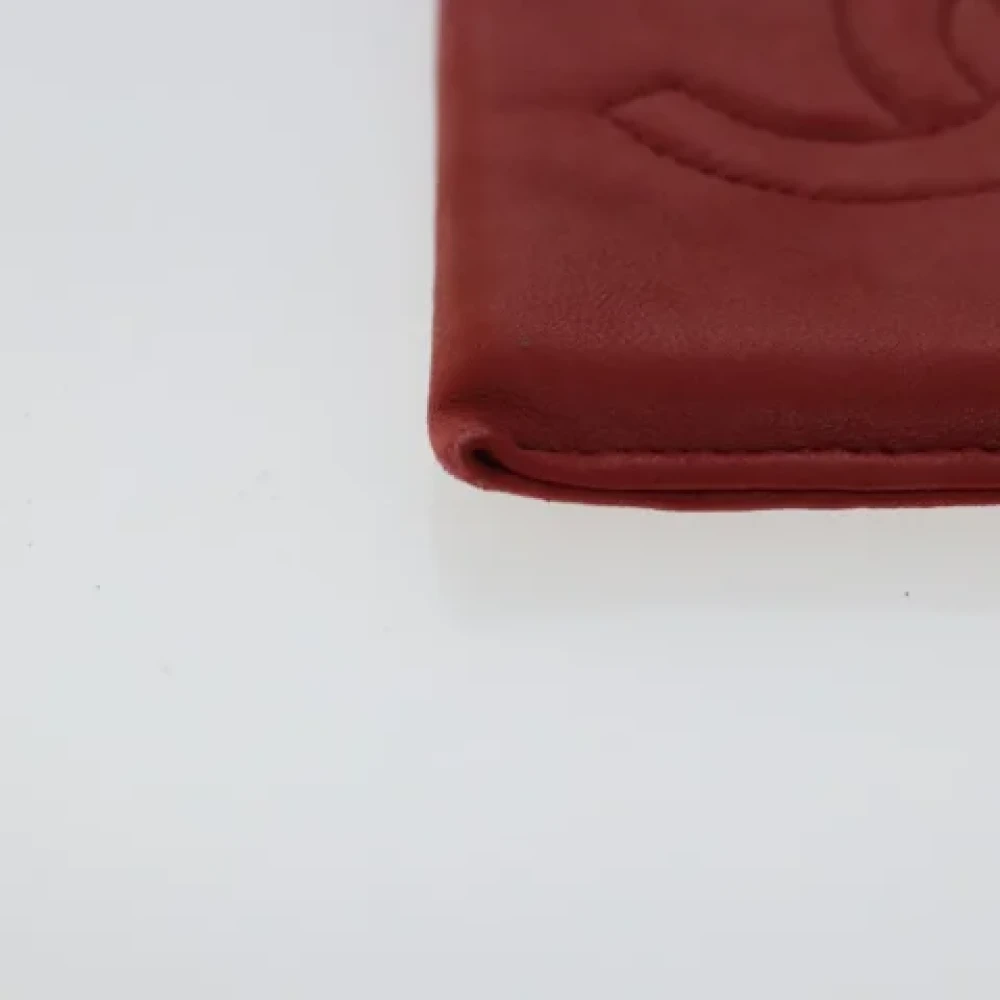 Chanel Vintage Pre-owned Leather pouches Red Dames